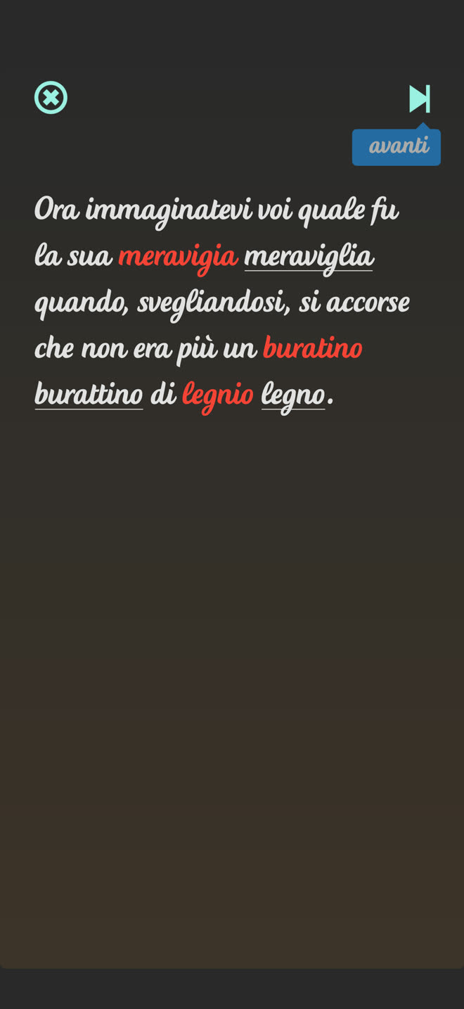 La correzione visiva in iDettato